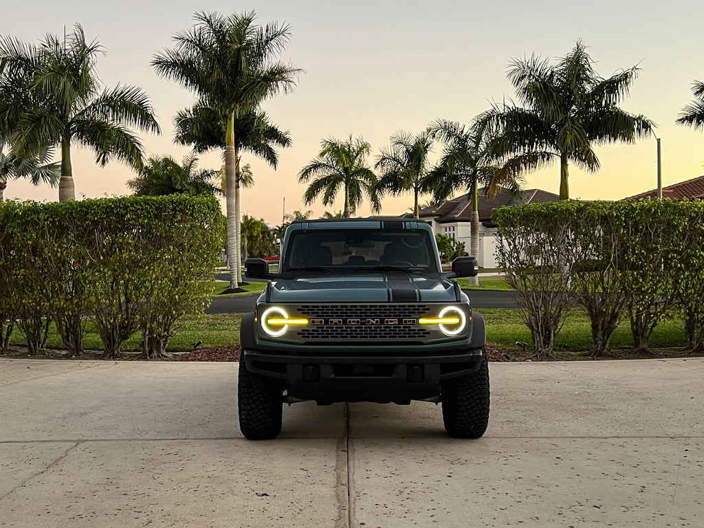 Smoked Signature DRL Bar Overlays - 2021+ Bronco (Signature Headlights)