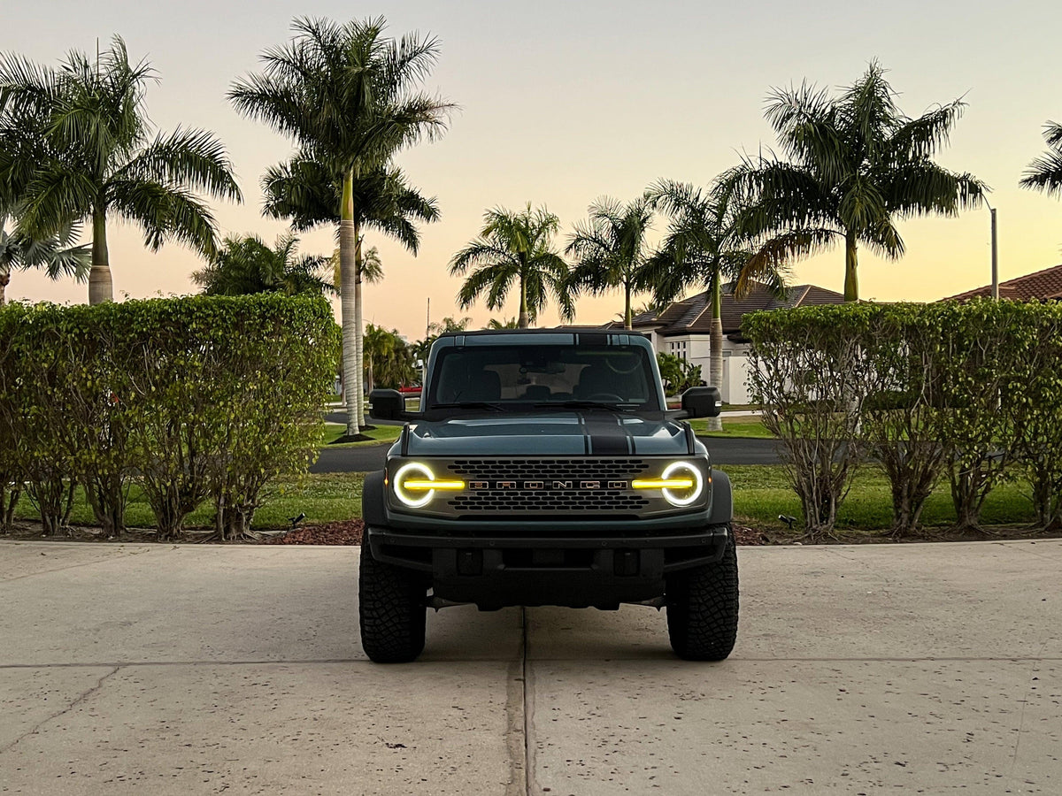 Smoked Signature DRL Bar Overlays - 2021+ Bronco (Signature Headlights)