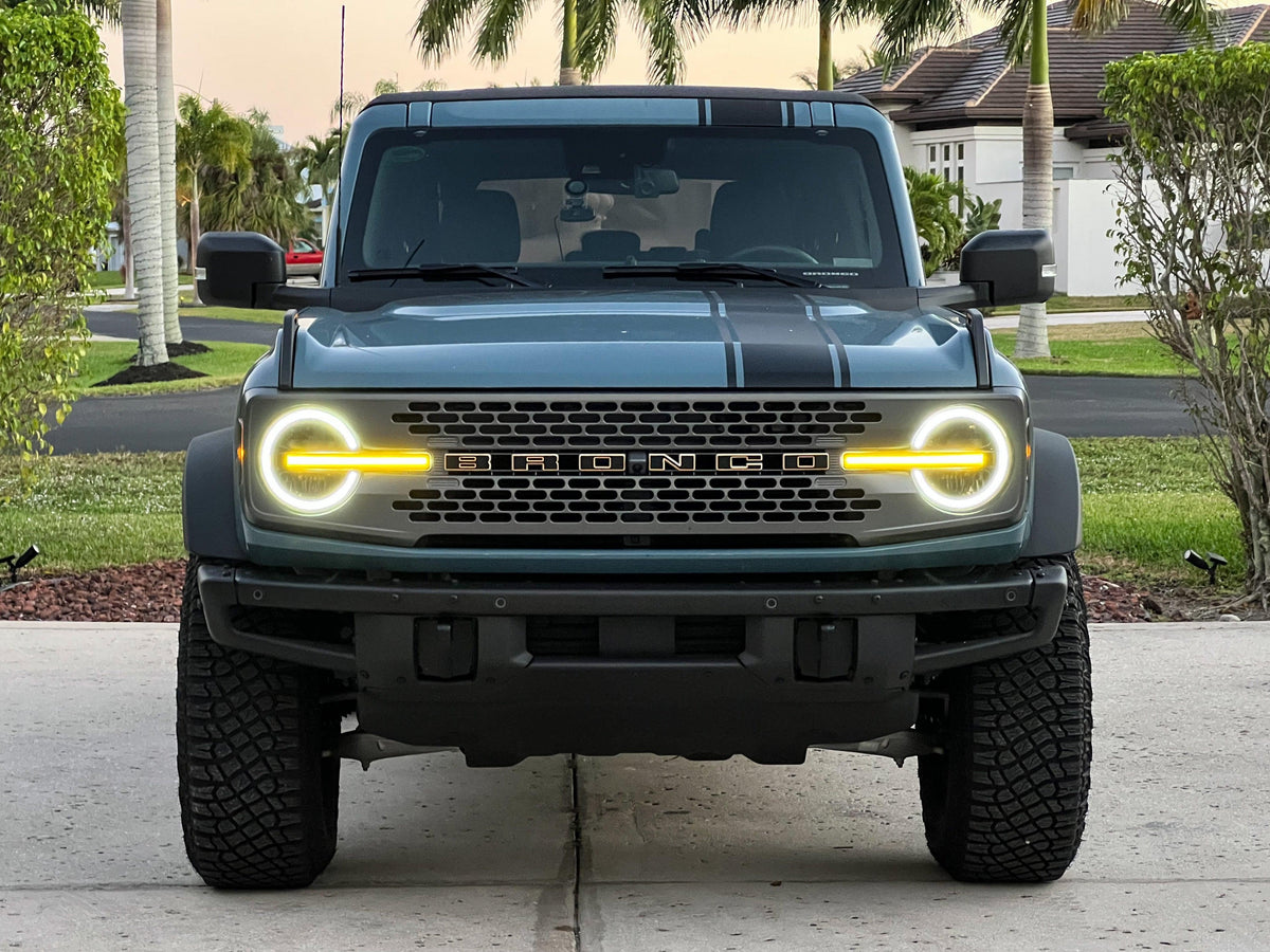 Smoked Signature DRL Bar Overlays - 2021+ Bronco (Signature Headlights)