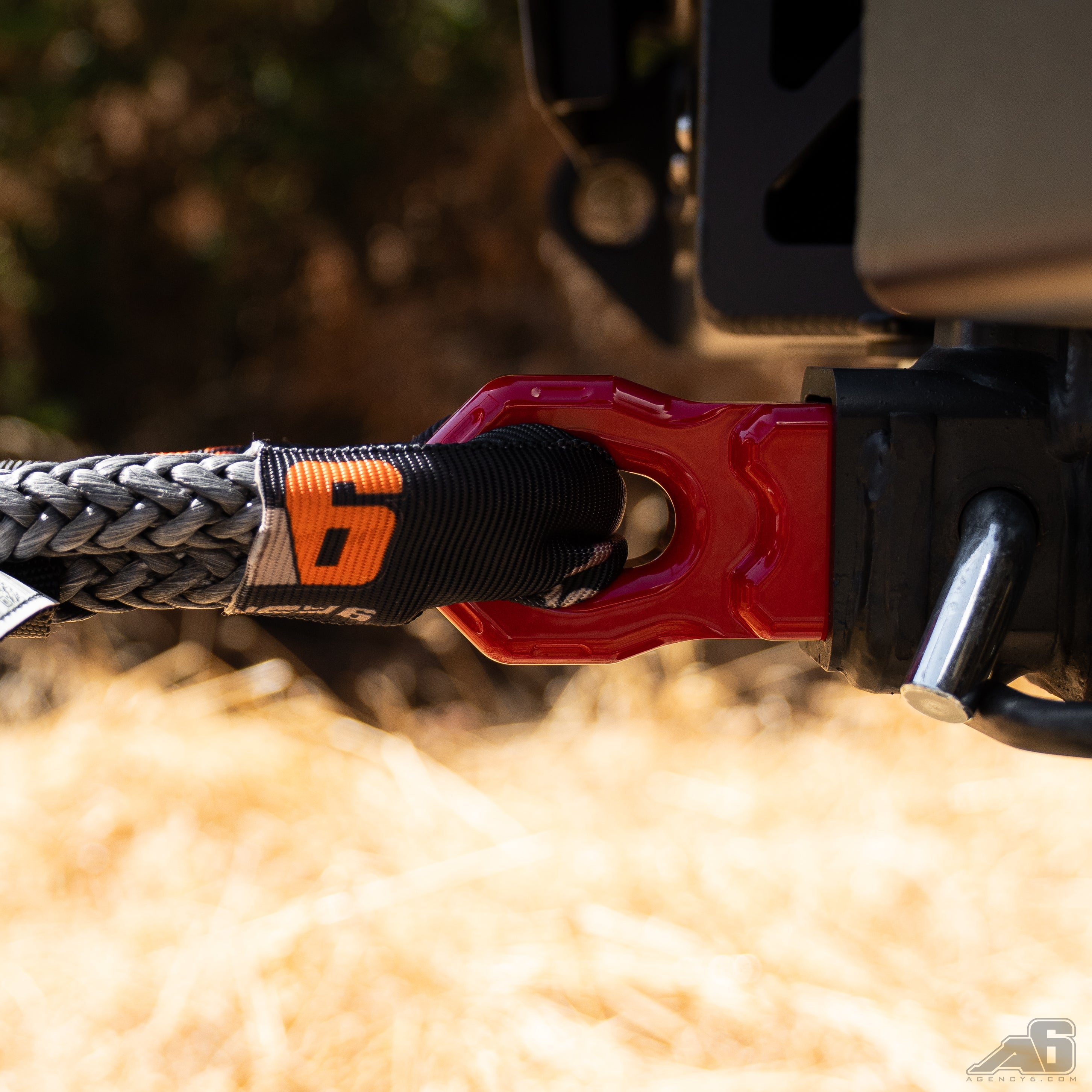 Agency 6 Soft Shackle Recovery Block with Soft Shackle & Hitch Pin – 2" Receiver