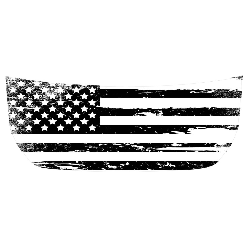 Stealth Clear American Flag Hood Overlay - 2021+ Bronco