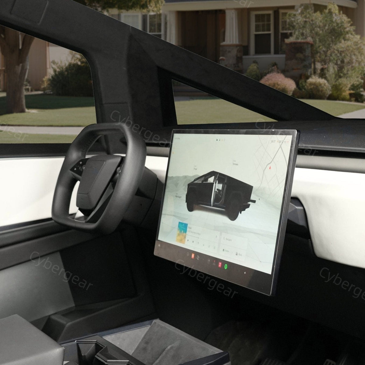 Tesla Cybertruck Dashboard Screen Swivel Tilt Mount Rotating Kit