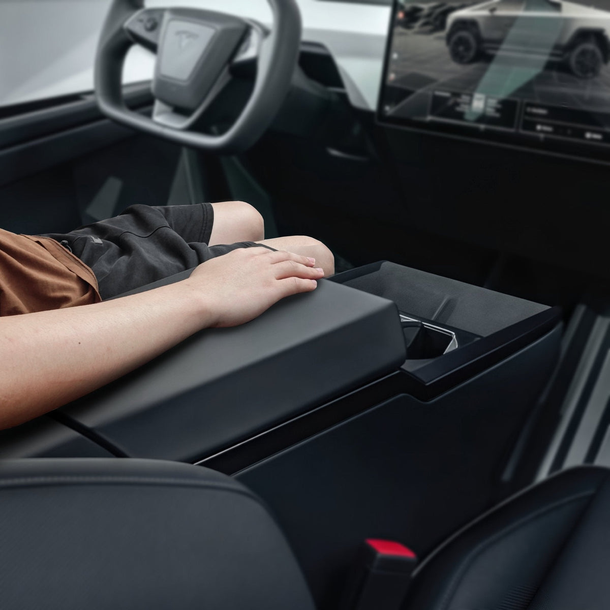 TPE Console Armrest Cover for Tesla Cybertruck