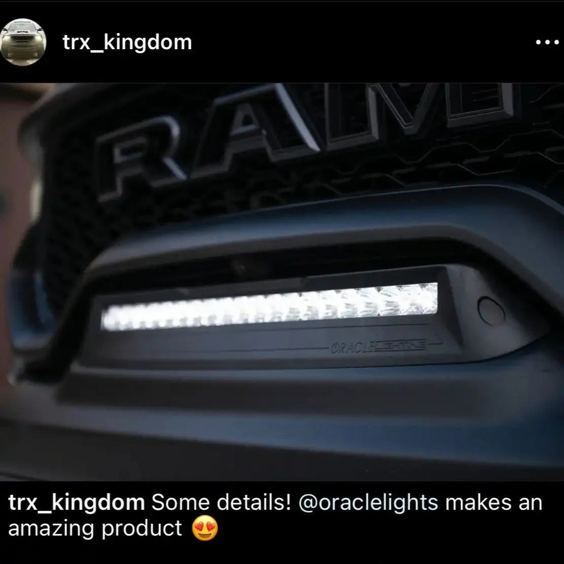2019-2026 RAM Rebel/TRX/RHO Front Bumper Flush LED Light Bar | 100W 12,000 Lumens