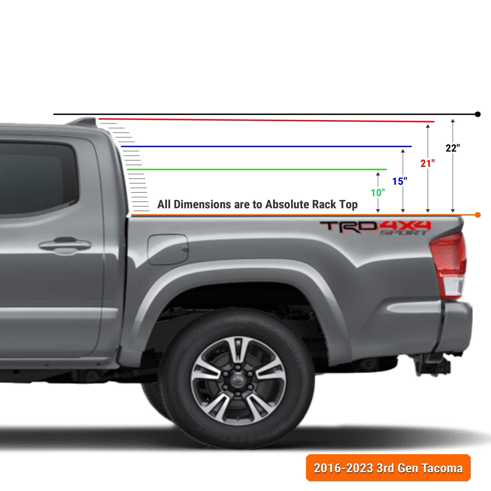 Toyota Tacoma Bed Rack for Retrax XR Covers | XTR1 Tonneau-Compatible